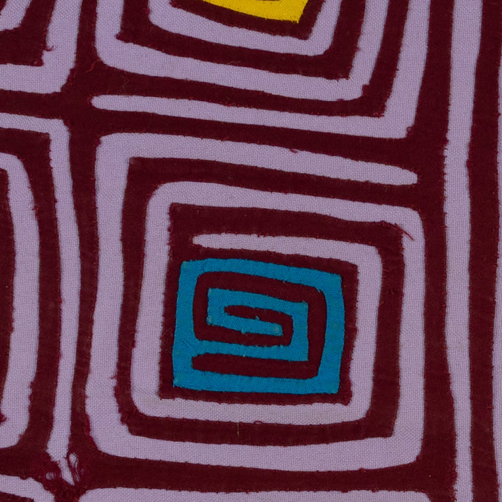 Traditional Burgundy And Gray Hollywood Squares Mola