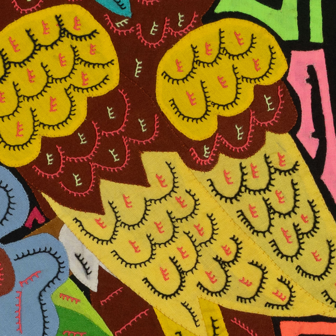 Fantasy Brown And Yellow Two Owl Bird Mola