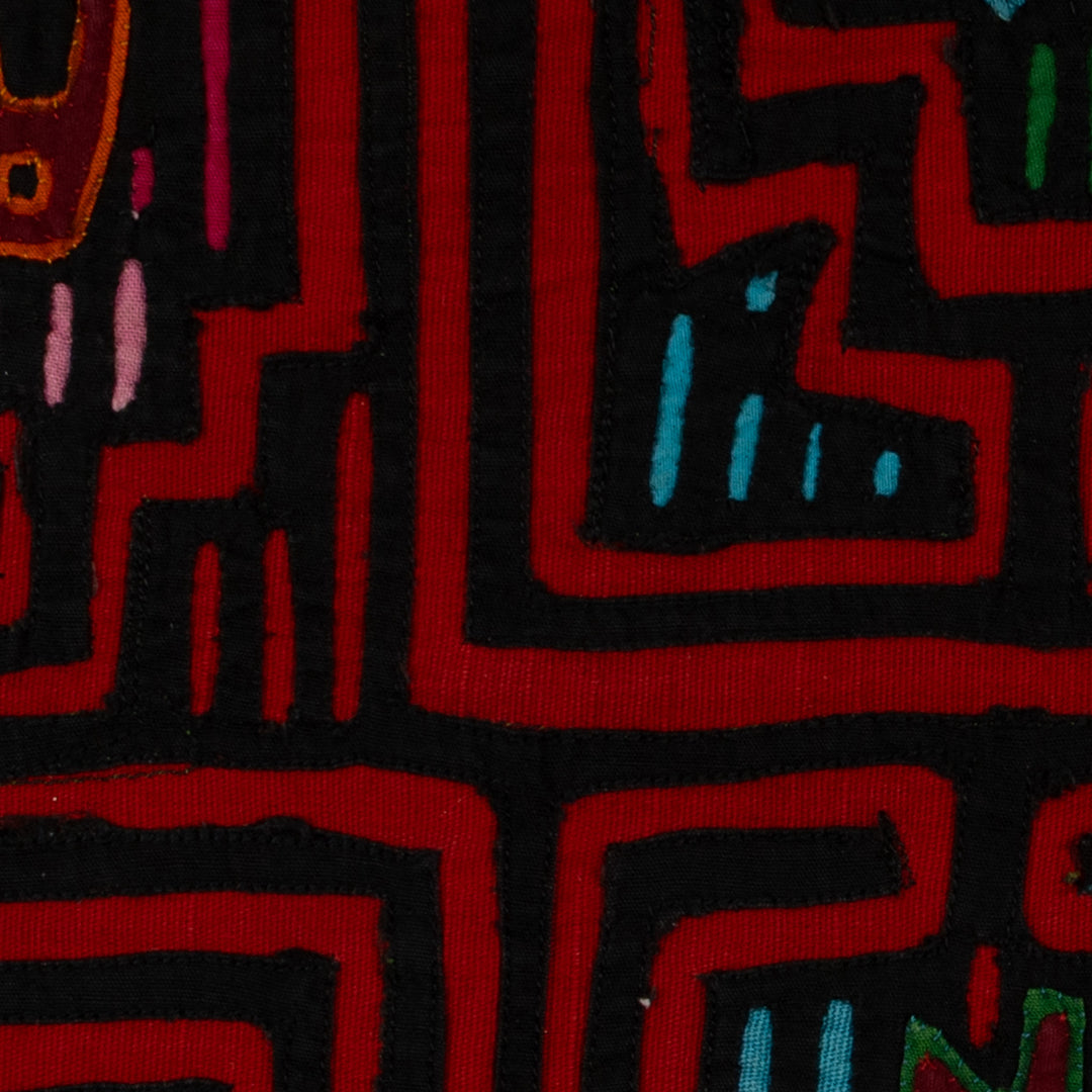 Traditional Black And Red Classic Design Mola