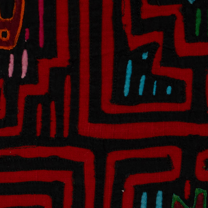Traditional Black And Red Classic Design Mola