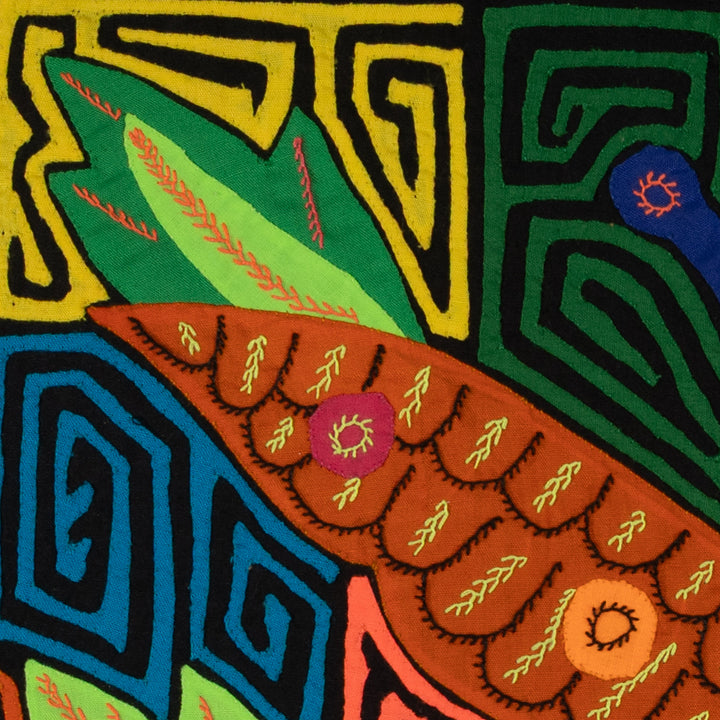Fantasy Orange And Blue Parrot Bird Mola
