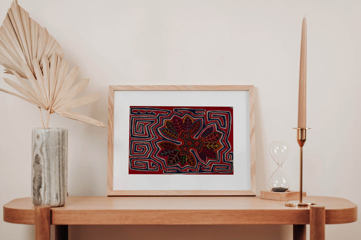 Classic Red White And Blue Floral Flower Mola