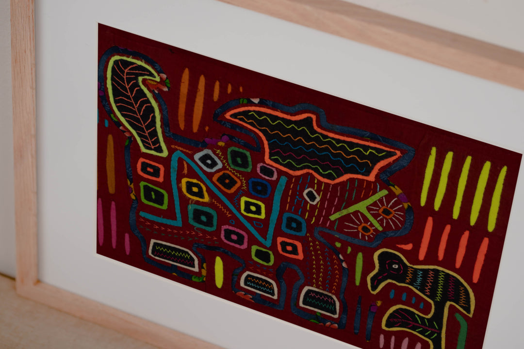 Traditional Burgundy And Orange King Of The Jungle Mola