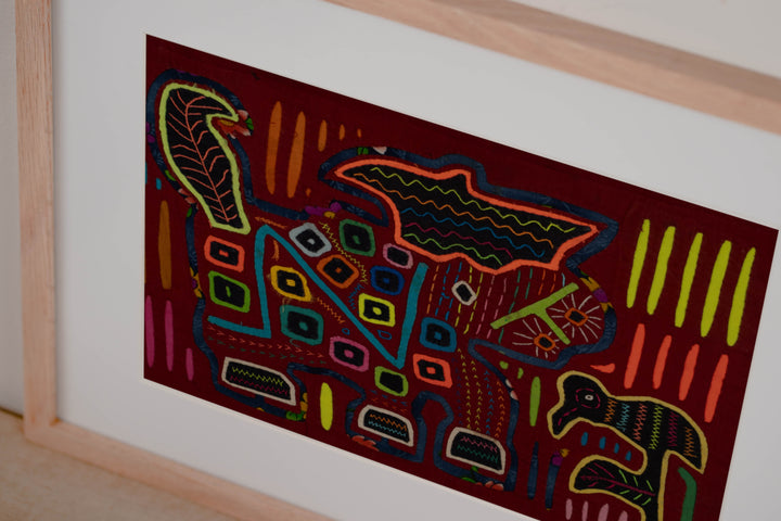 Traditional Burgundy And Orange King Of The Jungle Mola
