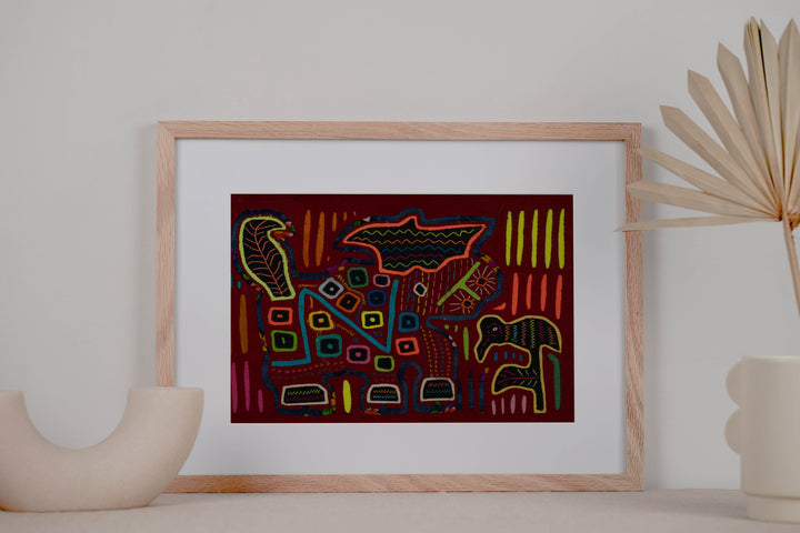 Traditional Burgundy And Orange King Of The Jungle Mola