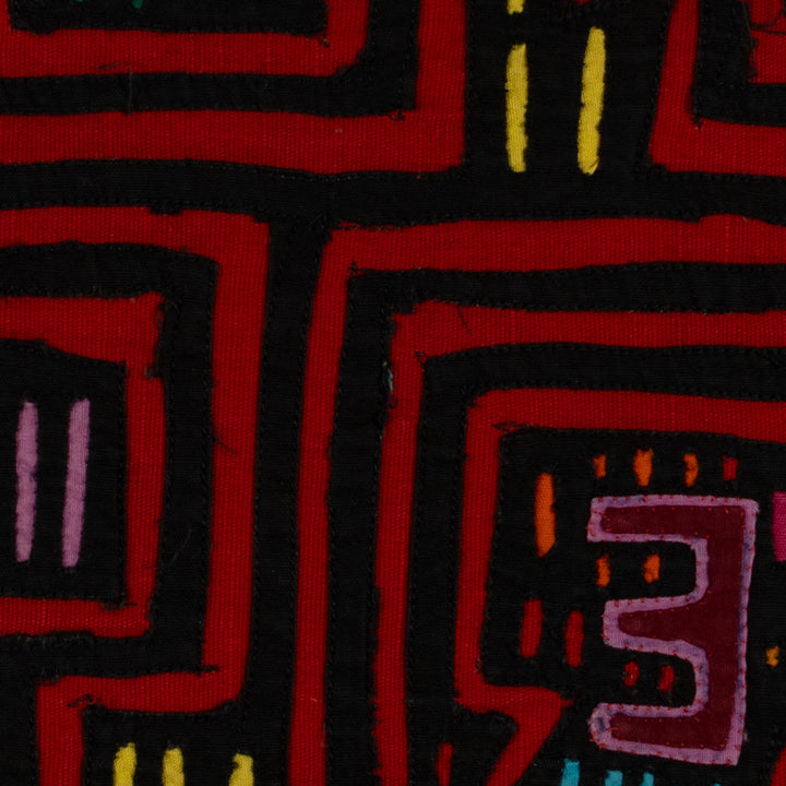 Traditional Black And Red Classic Design Mola