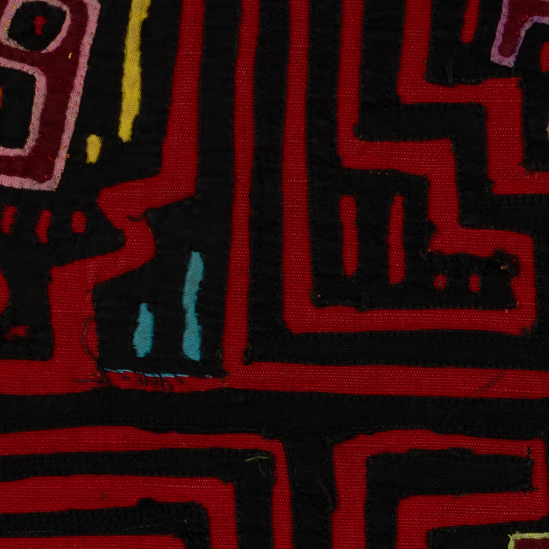 Traditional Black And Red Classic Design Mola