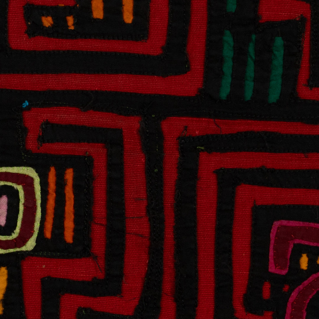 Traditional Black And Red Classic Design Mola