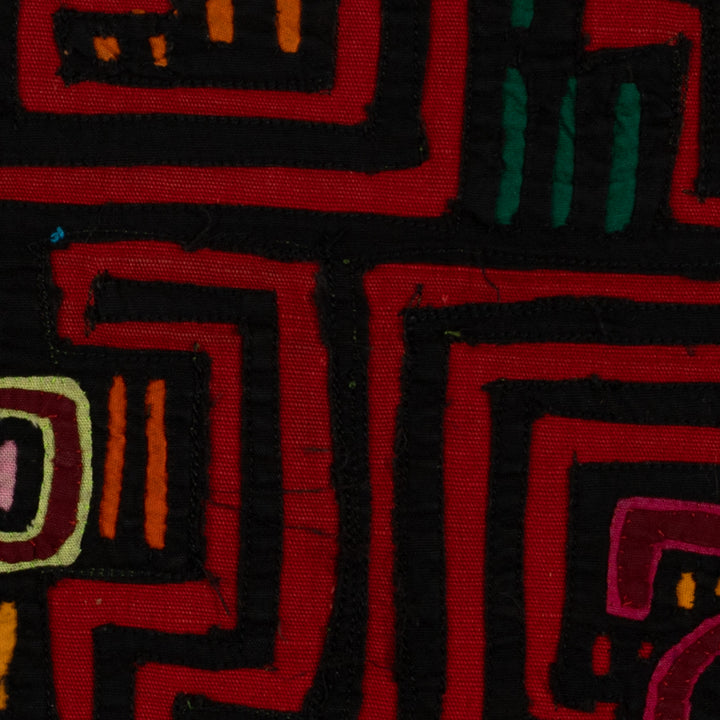 Traditional Black And Red Classic Design Mola