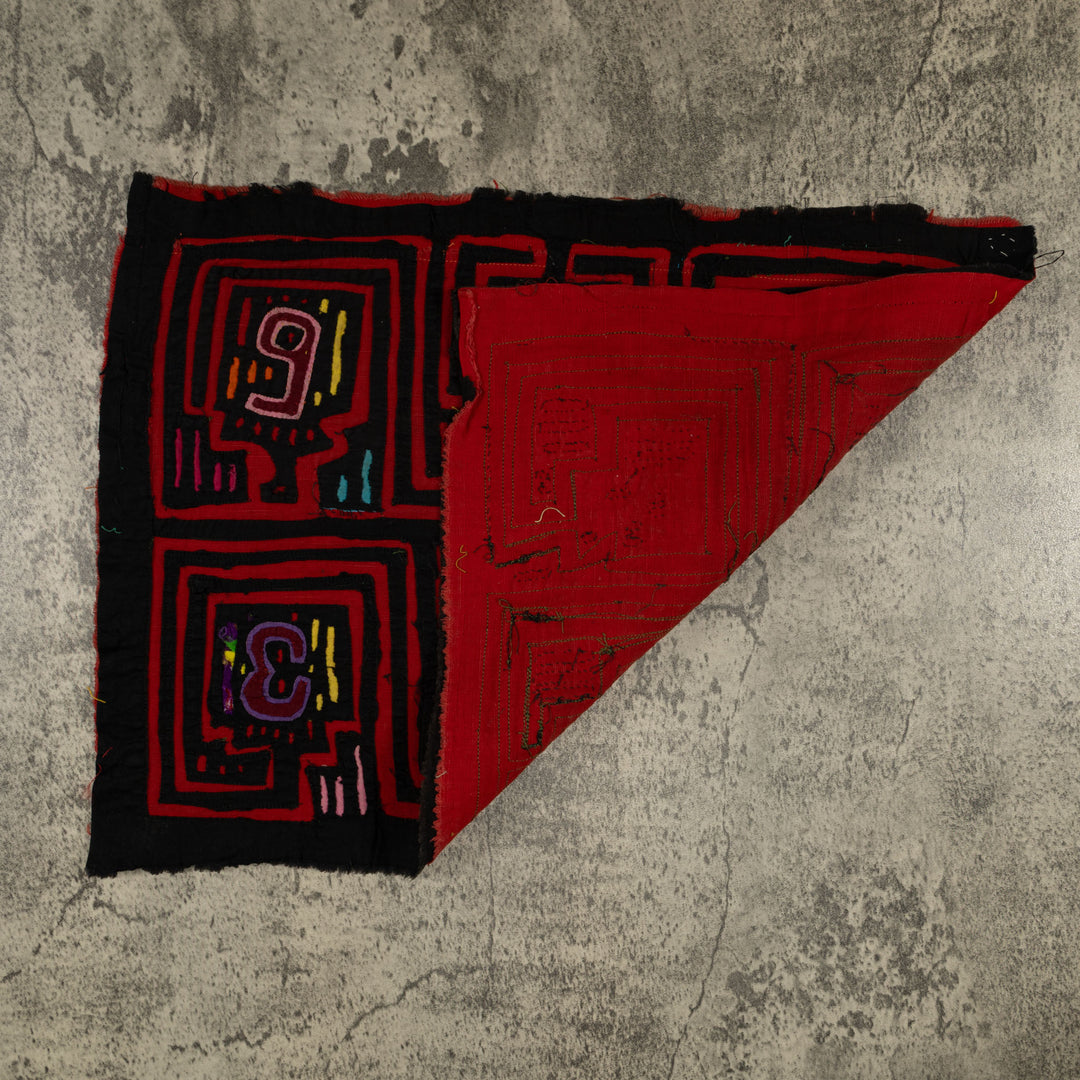 Traditional Black And Red Classic Design Mola