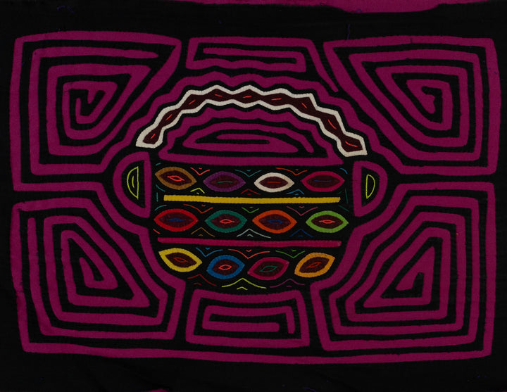 Black And Purple Flower Basket Mola