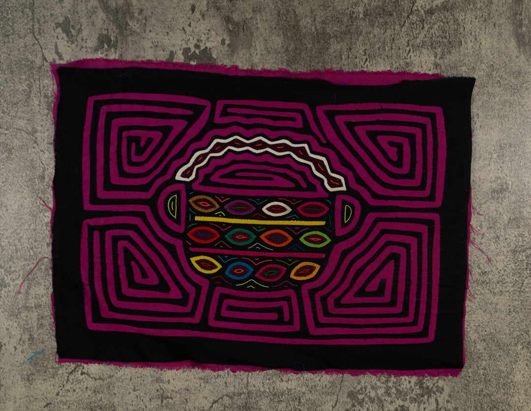 Black And Purple Flower Basket Mola