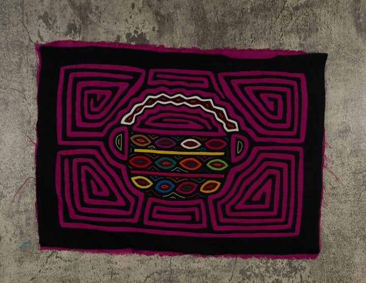Black And Purple Flower Basket Mola