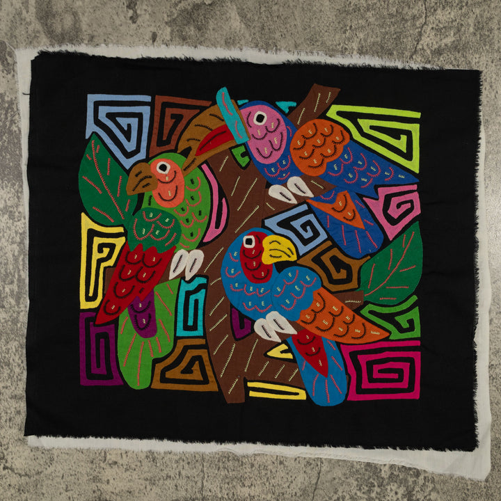 Fantasy Blue Green And Red Parrot And Toucan Three Bird Mola