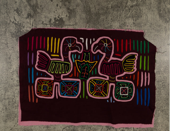 Burgundy And Pink Jungle Bird On Wheels Mola