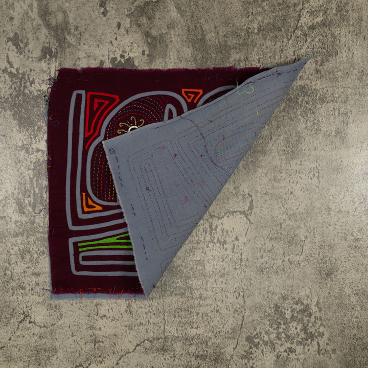 Traditional Burgundy And Gray Bright Eye Geese Mola