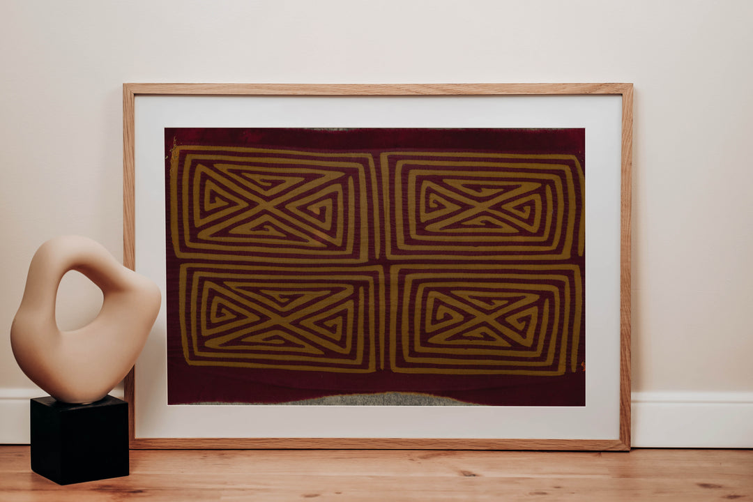 Vintage Burgundy And Brown Classic Design Mola