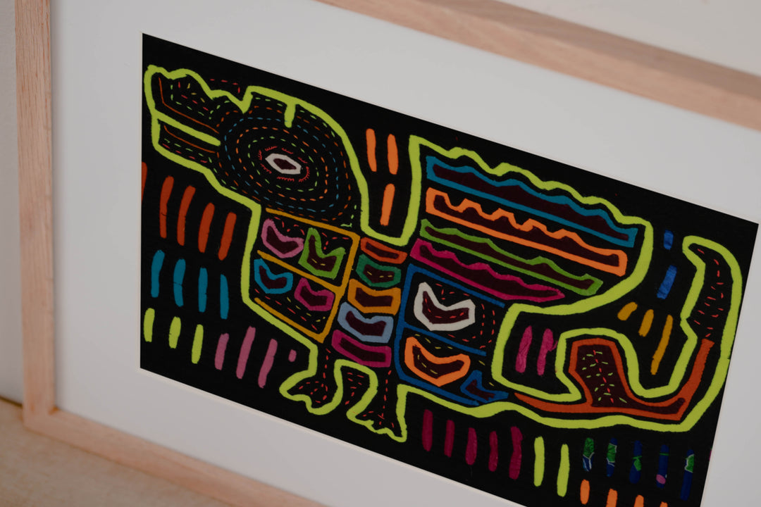 Traditional Black And Green Jungle Queen Mola