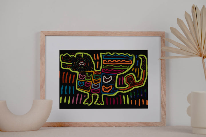 Traditional Black And Green Jungle Queen Mola