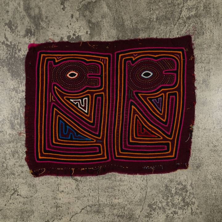 Traditional Purple Black And Gold Prayer Buddies Mola