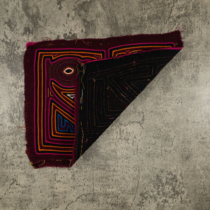 Traditional Purple Black And Gold Prayer Buddies Mola