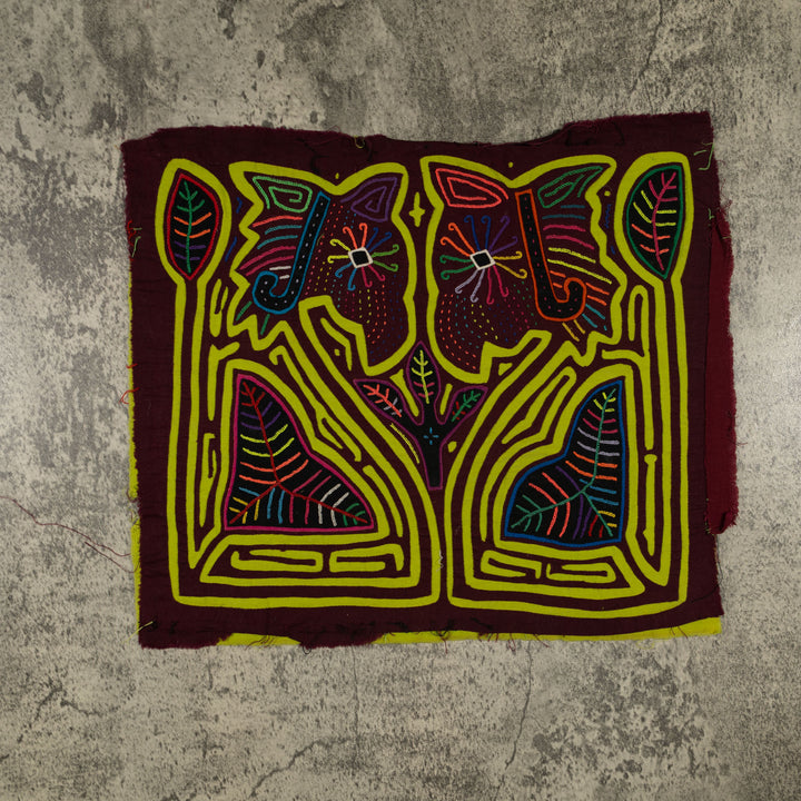 Traditional Burgundy And Chartruce King And Queen of The Jungle Mola