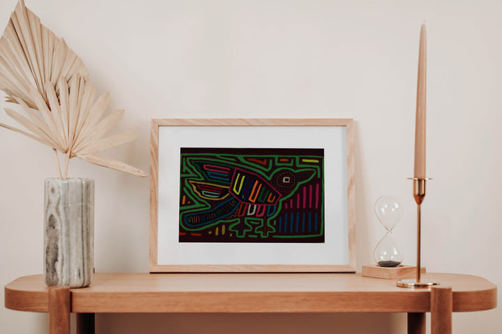 Classic Maroon And Green Jungle Bird Mola