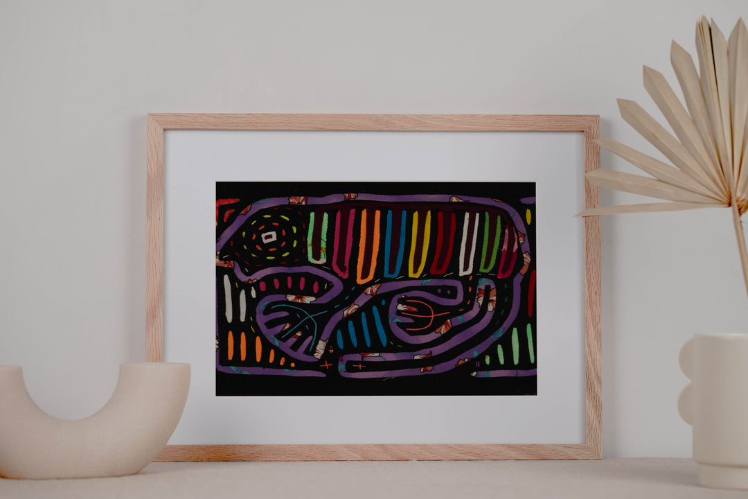 Vintage Black And Purple Gecko Mola