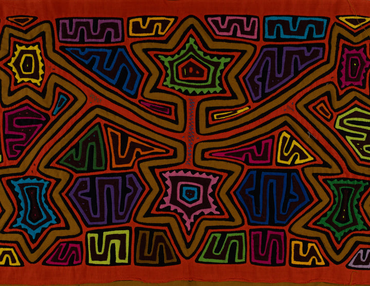 Orange And Brown Stars From Heaven Mola