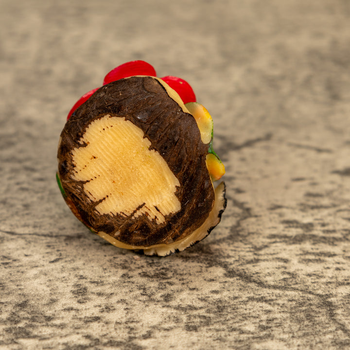 Hummingbird With Flower Tagua Nut Carving