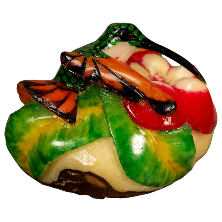 Hummingbird With Flower Tagua Nut Carving
