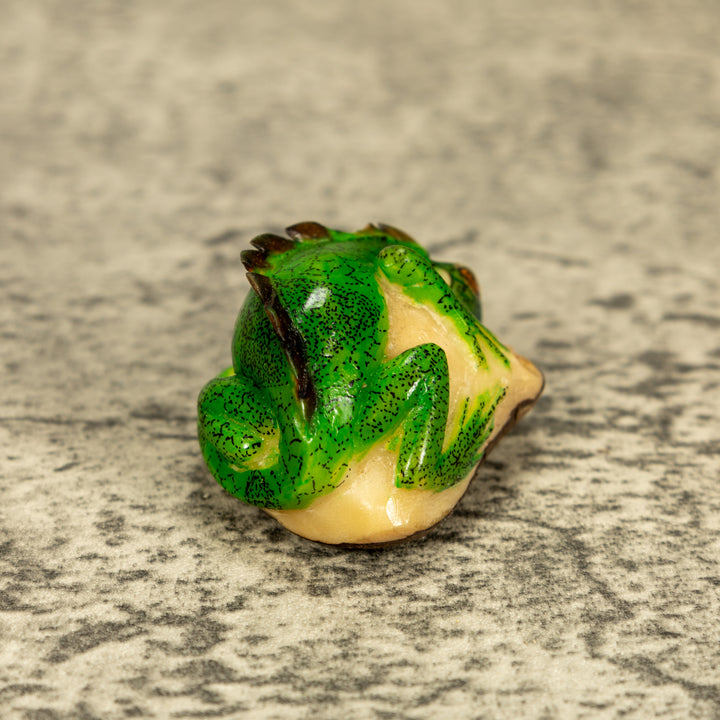 Green Iguana Lizard Tagua Nut Carving