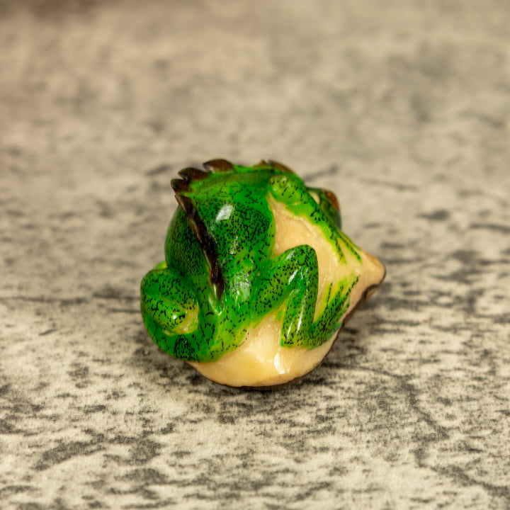Green Iguana Lizard Tagua Nut Carving