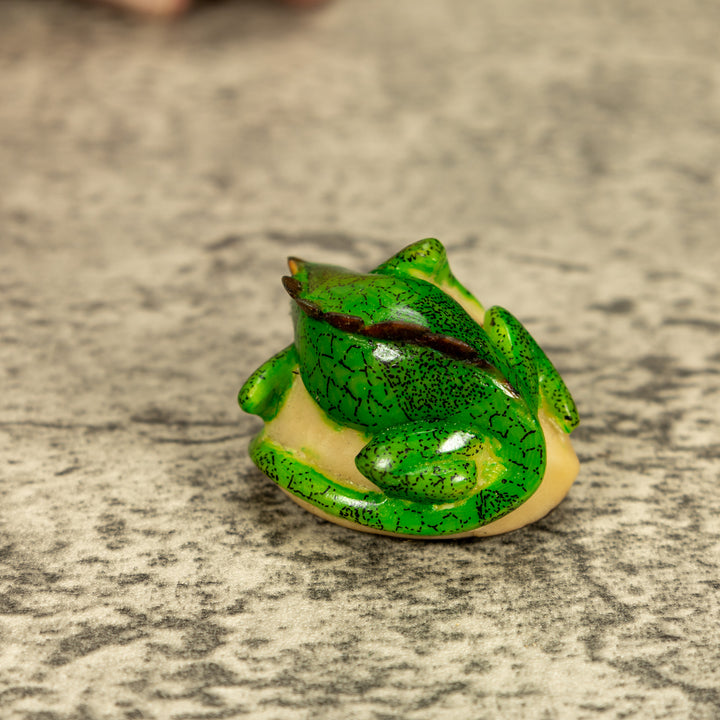 Green Iguana Lizard Tagua Nut Carving
