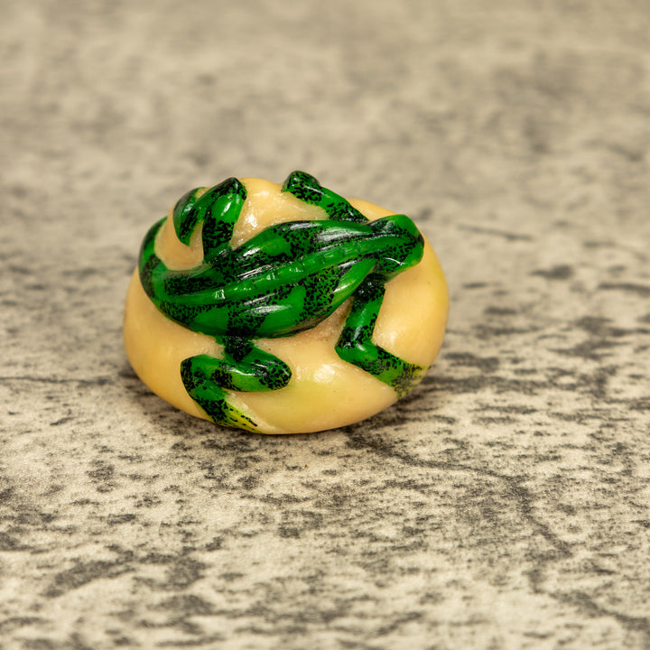 Green Iguana Lizard Tagua Nut Carving
