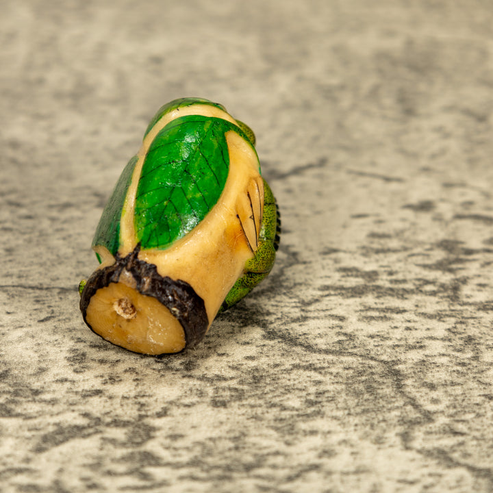Green Iguana Lizard Tagua Nut Carving