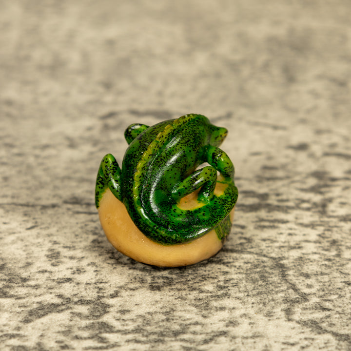 Green Iguana Lizard Tagua Nut Carving