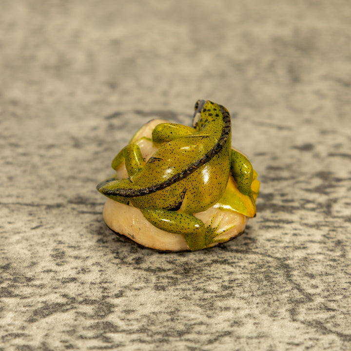 Green Iguana Lizard Tagua Nut Carving