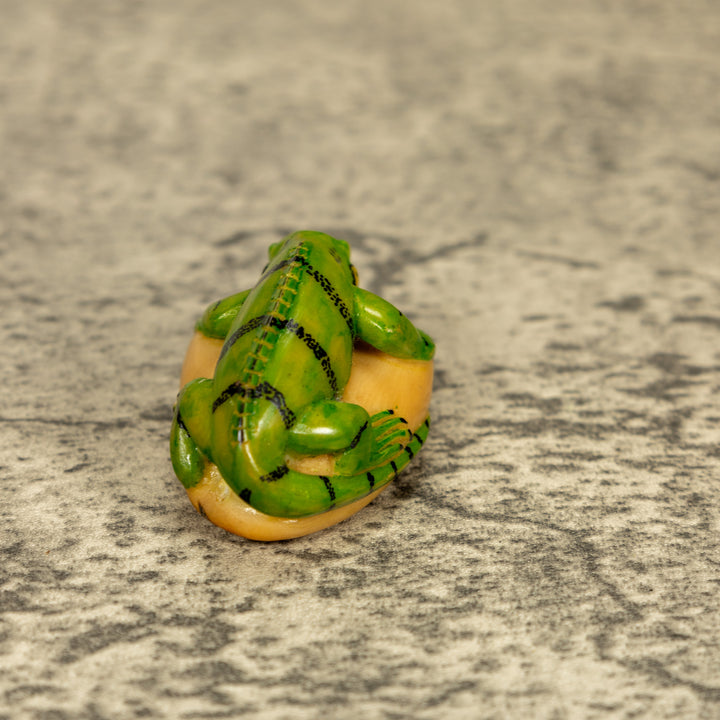 Green Iguana Lizard Tagua Nut Carving