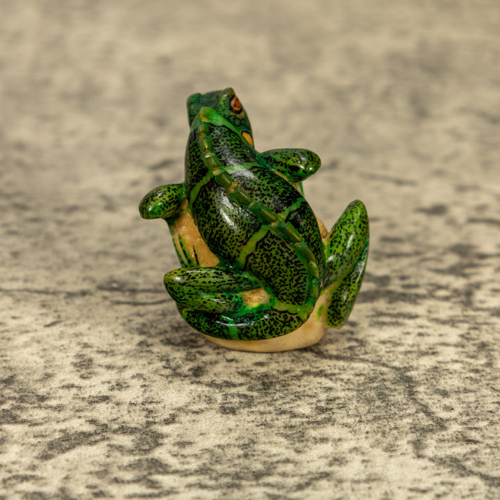Green Iguana Lizard Tagua Nut Carving
