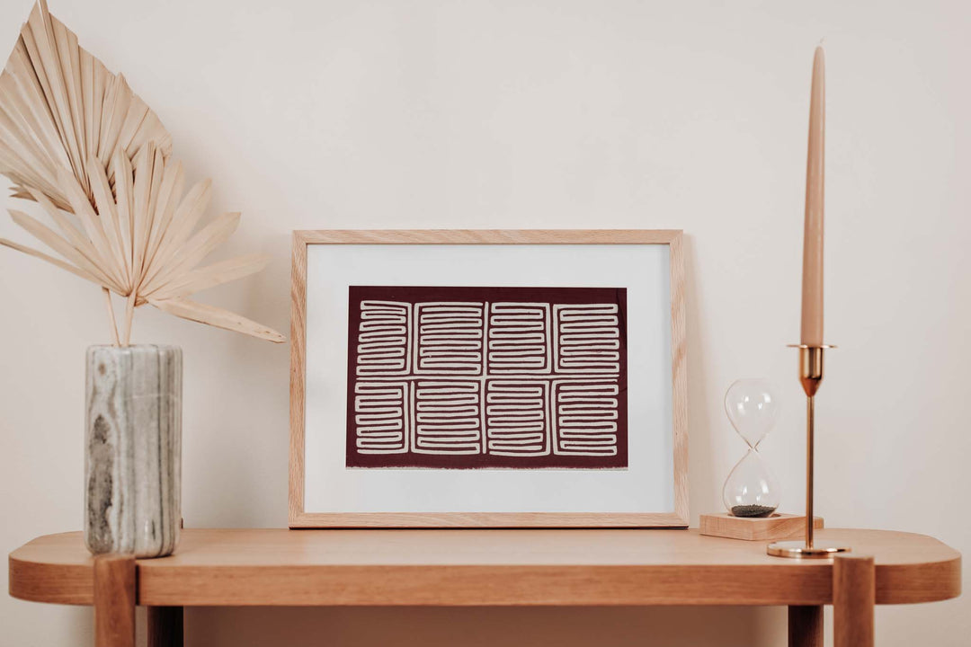 White And Burgundy Washboard Mola