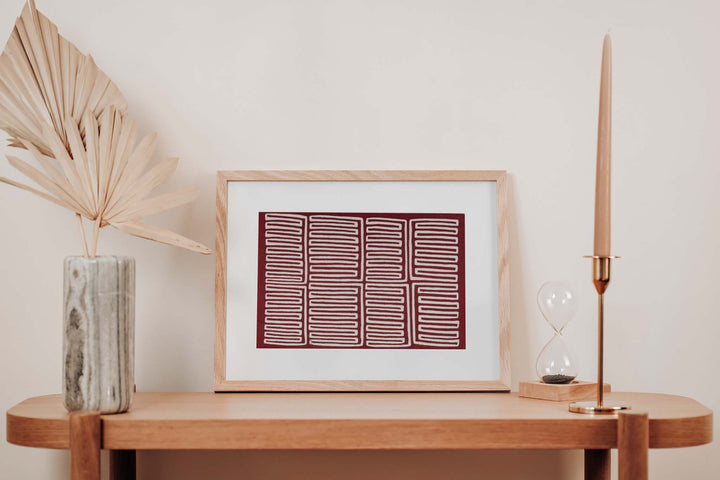 Burgundy And White Washboard Mola