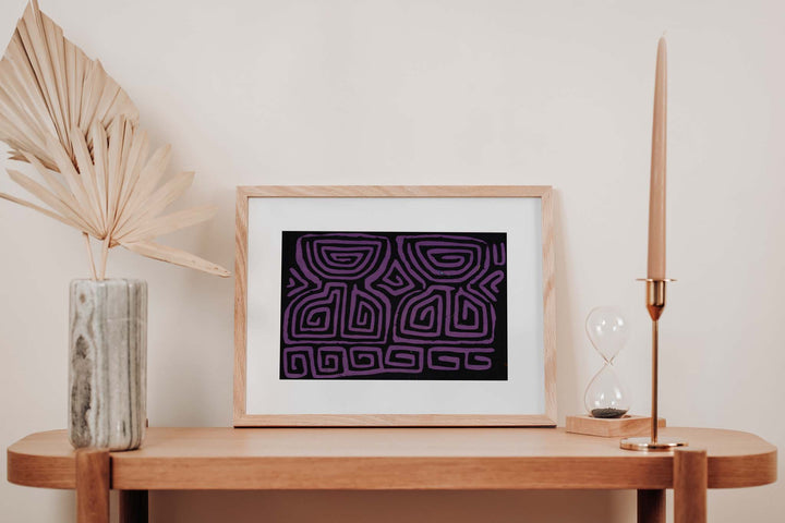 Black And Purple Classic Design Mola