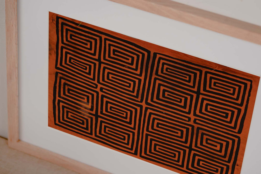 Vintage Black And Orange Mola