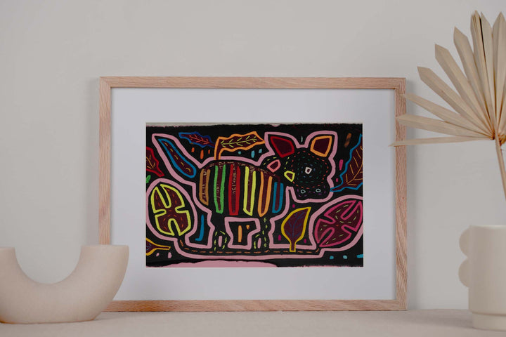 Black And Pink Coy Puppy Dog Pooch Mola