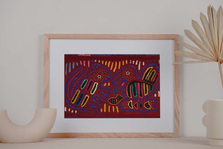 Burgundy And Blue Weird Jungle Conversation Mola