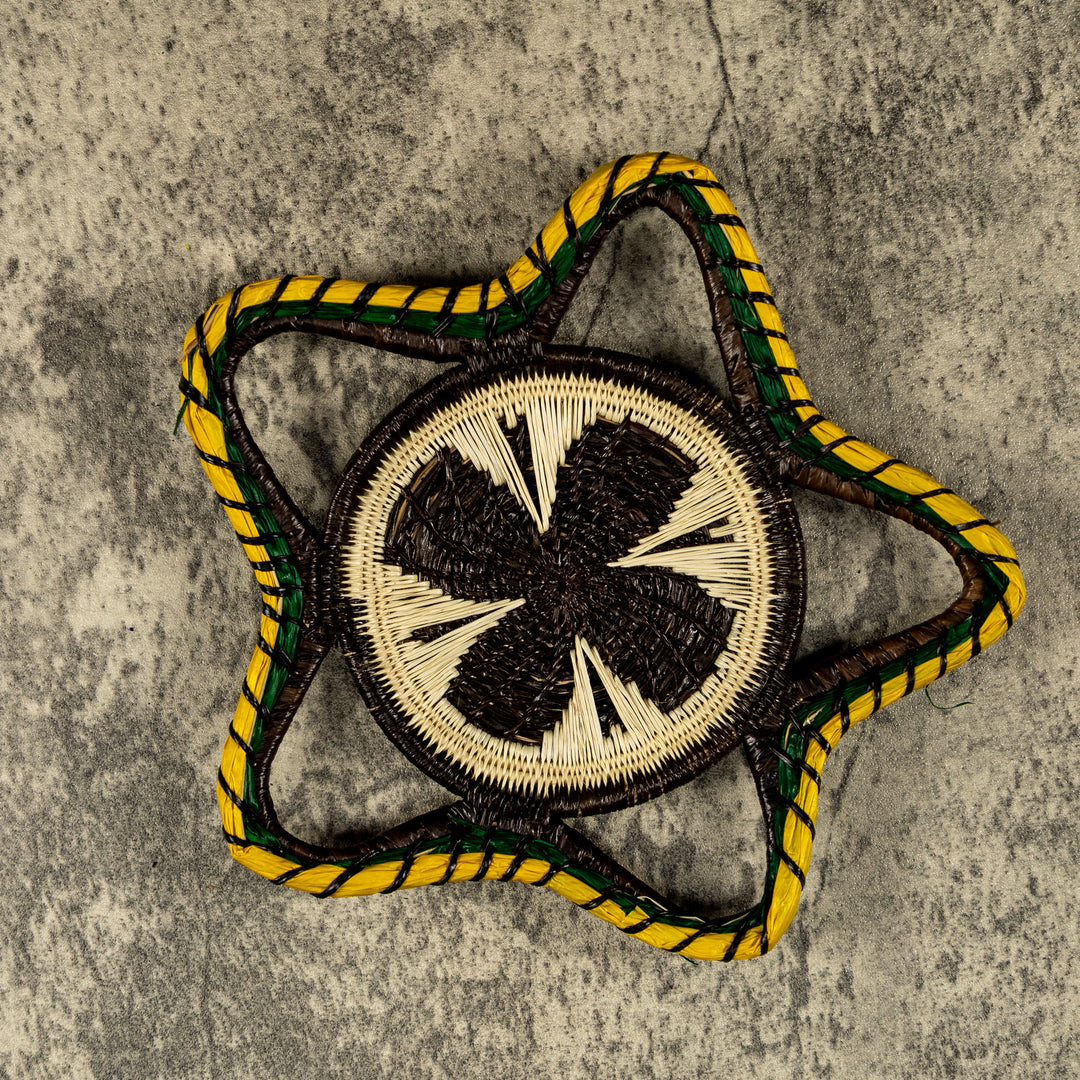 New Design Star Burst Hand Woven Plate Basket