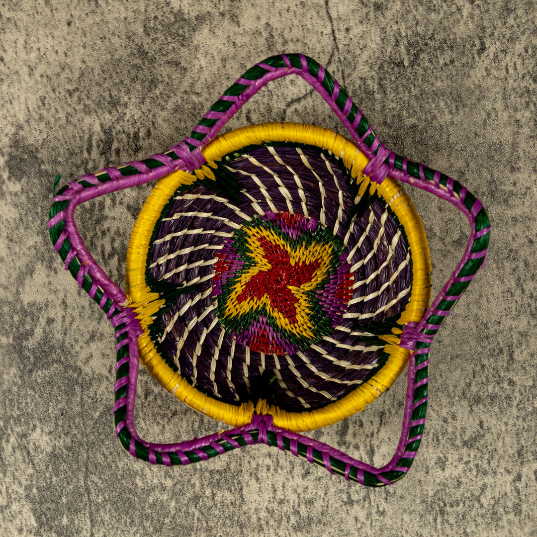New Design Sun Burst Hand Woven Bowl Basket