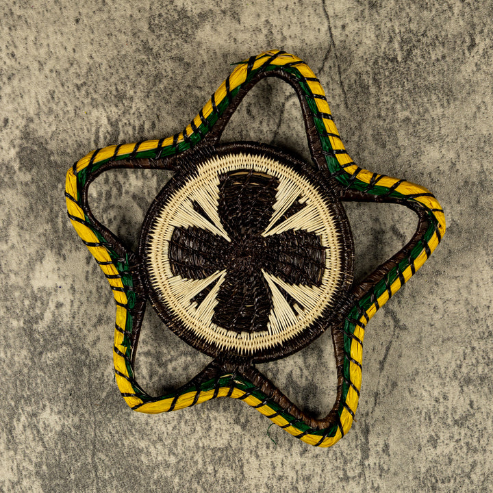 New Design Star Burst Hand Woven Plate Basket