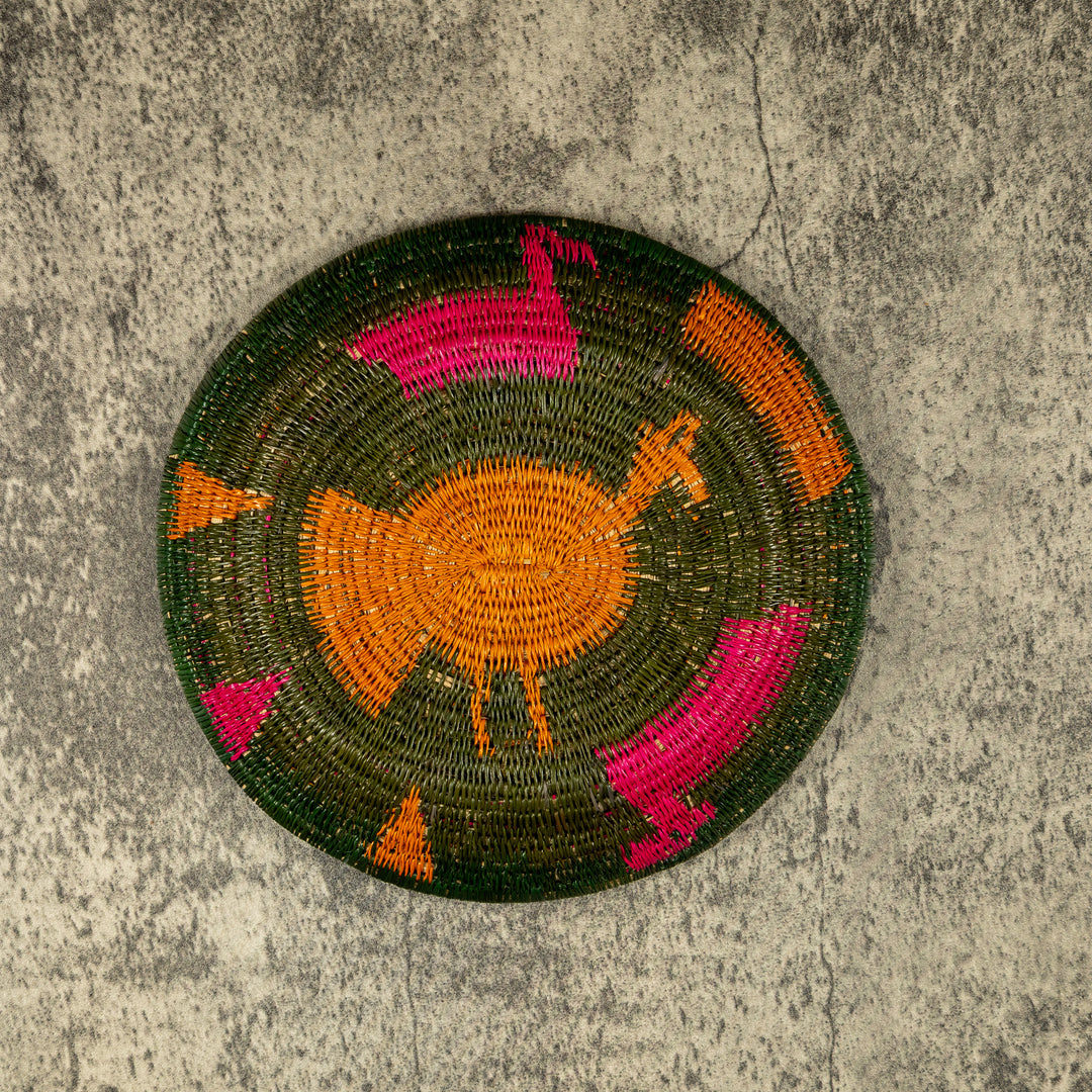 Duck Design Hand Woven Basket Plate